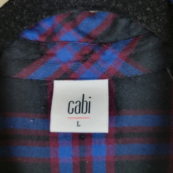 CABI moody plaid peplin button up shirt - Picture 8 of 9